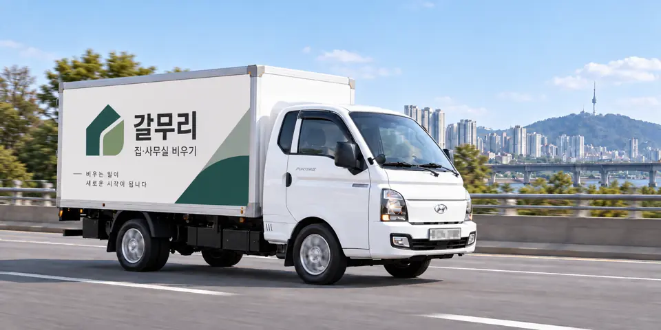 갈무리 작업 차량 (그림) · 동교동 유품정리